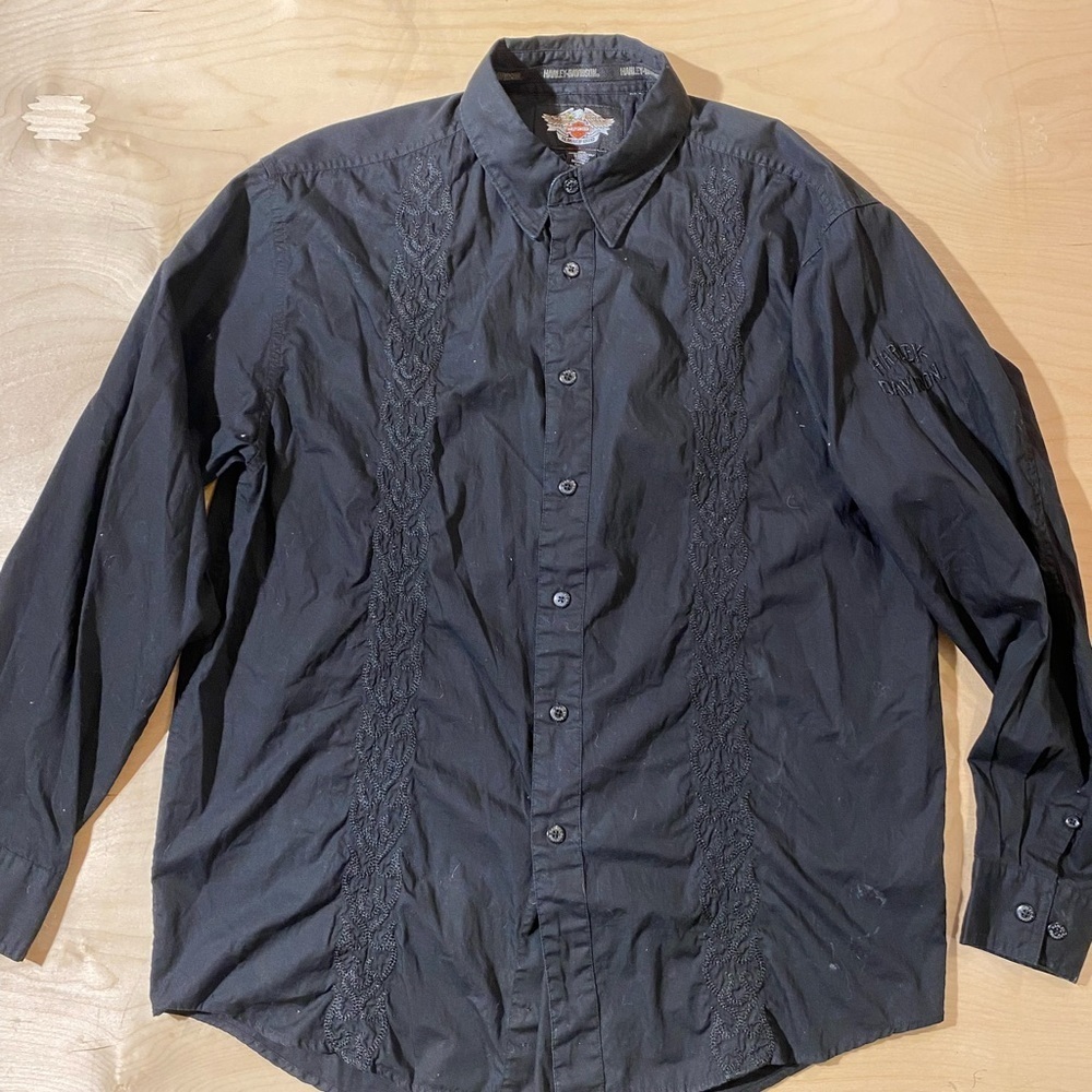 Harley-Davidson Long Sleeve Button Front Shirt size Large (IB)